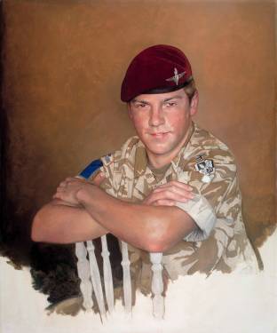 A portrait of a Solider back from Helmand