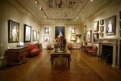 A photograph of Partridge Fine Arts Main Gallery featuring Richard Stone's exhibition in November 2004