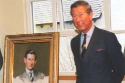 A photograph of the Unveiling of a painting of His Royal Higness the Prince of Wales