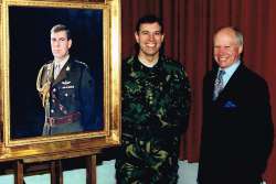A photograph of the Unveiling of a painting of His Royal Highness Prince Andrew