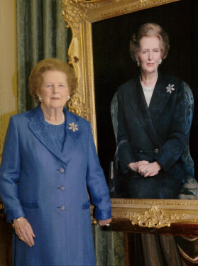 Lady Thatcher at No. 10. Downing Street